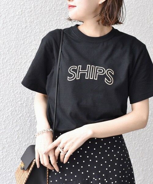 SHIPS ラウンド プリント ロゴ TEE◇ （Tシャツ）｜SHIPS for women シップスウィメン ファッション通販  タカシマヤファッションスクエア