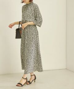 SHIPS / シップス ロング・マキシ丈ワンピース | 〈洗濯機可能〉シャーリング ウエスト ゴム ワンピース