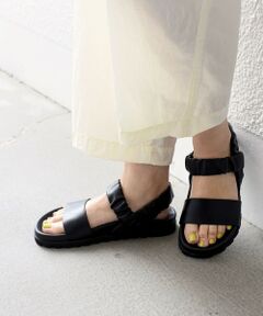 SHIPS / シップス サンダル | 《予約》* ギャザー ストラップ シャーク ソール サンダル◆