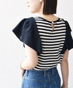 SHIPS / シップス ニット・セーター | *〈接触冷感 / UVカット / 手洗い可能〉2WAY  袖 フリル ニット◇