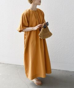 SHIPS / シップス ロング・マキシ丈ワンピース | SHIPS any:〈洗濯機可能〉コットン ギャザー パフ ワンピース