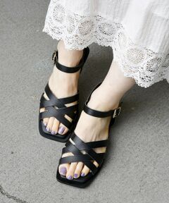 SHIPS / シップス サンダル | Stephanie: レザー フラット ストラップ サンダル