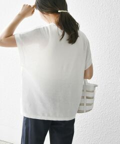 SHIPS / シップス ニット・セーター | SHIPS any:〈手洗い可能〉リネン ミックス フレンチスリーブ ニット プルオーバー