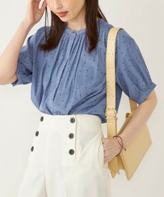 SHIPS / シップス シャツ・ブラウス | SHIPS Colors:〈洗濯機可能〉サテン ギャザー 5分袖 シャツ◇