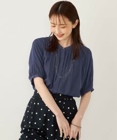 SHIPS / シップス シャツ・ブラウス | SHIPS Colors:〈洗濯機可能〉サテン ギャザー 5分袖 シャツ◇