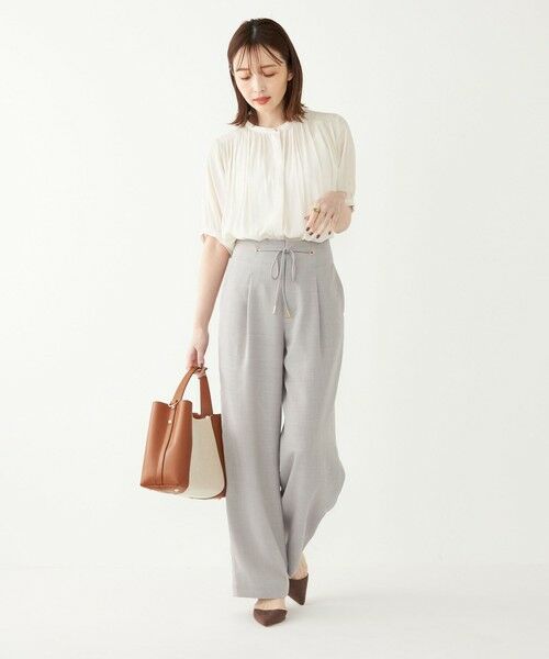 SHIPS / シップス シャツ・ブラウス | SHIPS Colors:〈洗濯機可能〉サテン ギャザー 5分袖 シャツ◇ | 詳細12