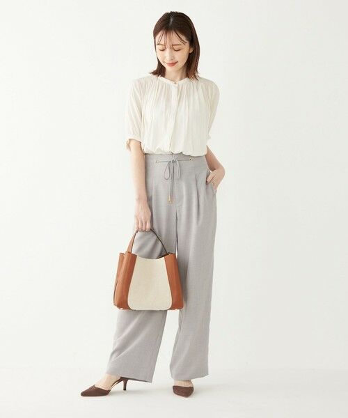 SHIPS / シップス シャツ・ブラウス | SHIPS Colors:〈洗濯機可能〉サテン ギャザー 5分袖 シャツ◇ | 詳細14