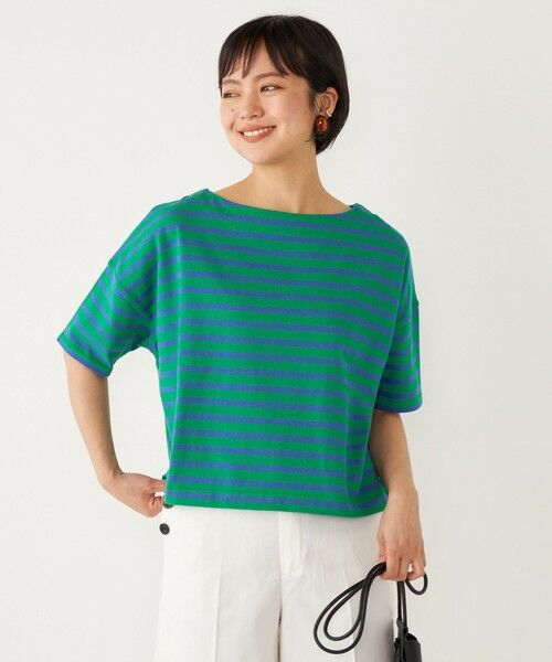 SHIPS for women / シップスウィメン Tシャツ | SHIPS Colors:〈洗濯機可能〉ボーダー クロップドTEE | 詳細14