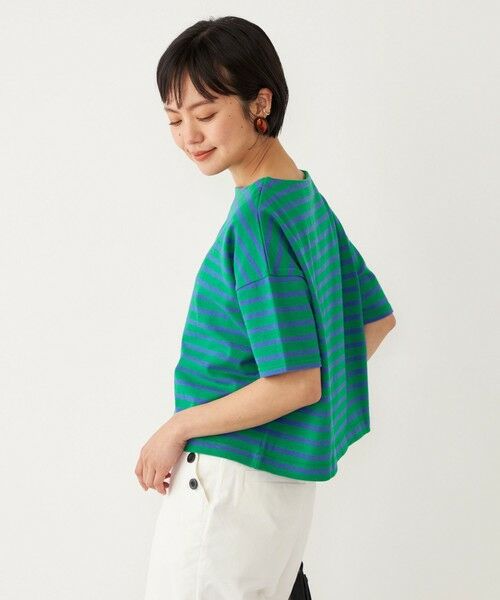 SHIPS for women / シップスウィメン Tシャツ | SHIPS Colors:〈洗濯機可能〉ボーダー クロップドTEE | 詳細16