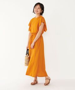 SHIPS / シップス ロング・マキシ丈ワンピース | SHIPS Colors:〈洗濯機可能〉カノコ ラッフル スリーブ ワンピース