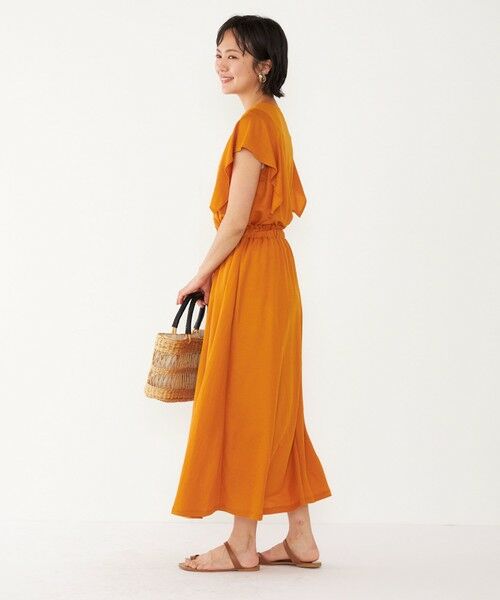 SHIPS / シップス ロング・マキシ丈ワンピース | SHIPS Colors:〈洗濯機可能〉カノコ ラッフル スリーブ ワンピース | 詳細20