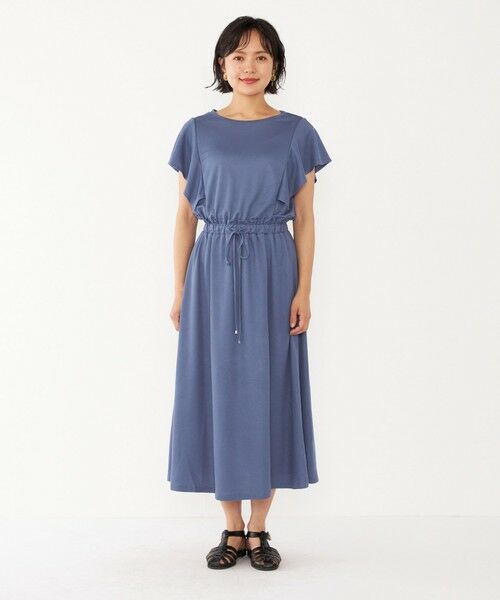 SHIPS / シップス ロング・マキシ丈ワンピース | SHIPS Colors:〈洗濯機可能〉カノコ ラッフル スリーブ ワンピース | 詳細25