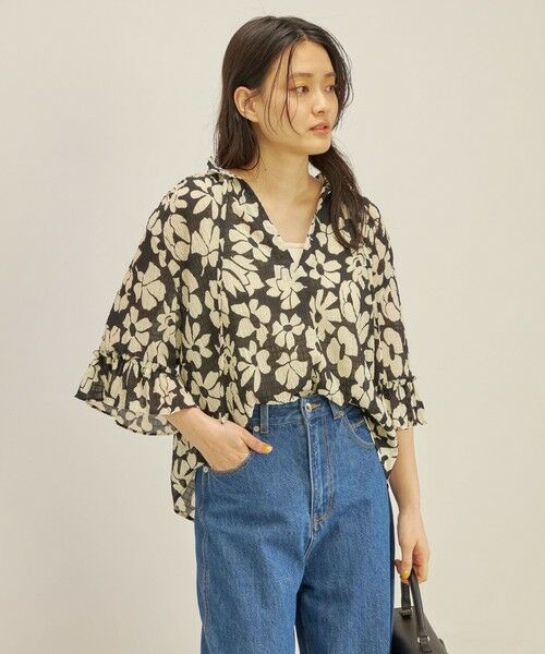 SHIPS for women / シップスウィメン シャツ・ブラウス | 〈手洗い可能〉DEVEAUX シャーリング スキッパー ブラウス◇ | 詳細17