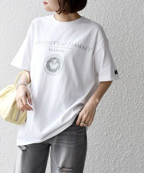 SHIPS for women / シップスウィメン Tシャツ | *HAWAII / YALE カレッジ ワッペン TEE◇ | 詳細6