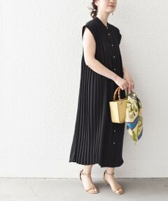 SHIPS / シップス ロング・マキシ丈ワンピース | *〈手洗い可能〉ストレッチ ジョーゼット プリーツ ワンピース◇