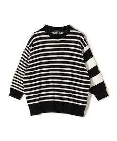 Primary NavyLabel: 〈手洗い可能〉 シーアイランド コットン ボーダー ニット