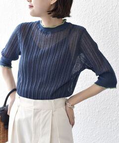 SHIPS / シップス ニット・セーター | *〈手洗い可能〉シアー ストライプ メロウ プルオーバー ◇