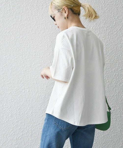 SHIPS for women / シップスウィメン Tシャツ | 【SHIPS any別注】THE KNiTS:〈洗濯機可能〉ラウンドヘム ロゴ ショート TEE | 詳細5