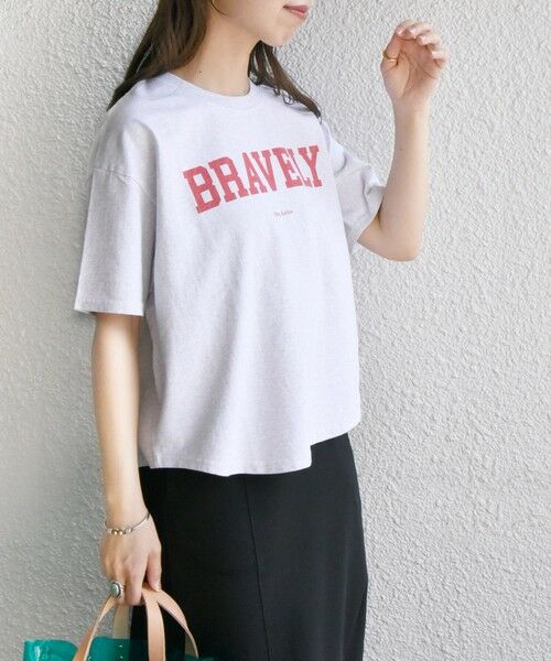 SHIPS for women / シップスウィメン Tシャツ | 【SHIPS any別注】THE KNiTS:〈洗濯機可能〉ラウンドヘム ロゴ ショート TEE | 詳細17