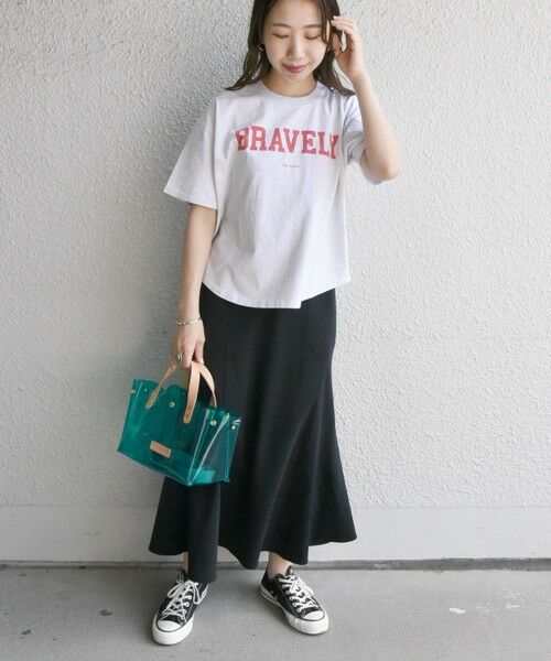 SHIPS for women / シップスウィメン Tシャツ | 【SHIPS any別注】THE KNiTS:〈洗濯機可能〉ラウンドヘム ロゴ ショート TEE | 詳細19