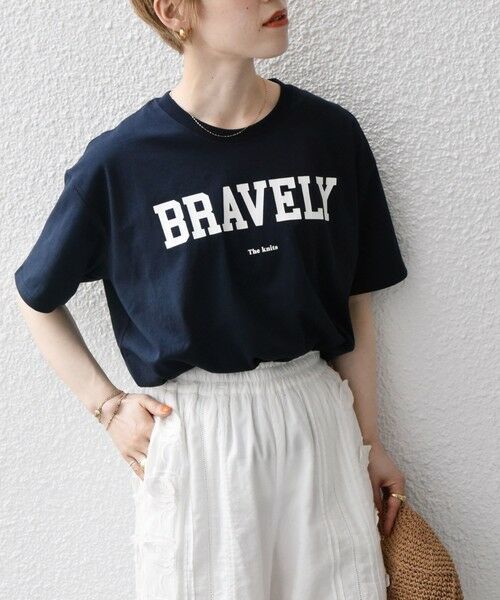 SHIPS for women / シップスウィメン Tシャツ | 【SHIPS any別注】THE KNiTS:〈洗濯機可能〉ラウンドヘム ロゴ ショート TEE | 詳細29