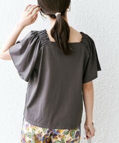 SHIPS / シップス Tシャツ | SHIPS any:〈洗濯機可能〉ギャザー フリル スクエアネック TEE