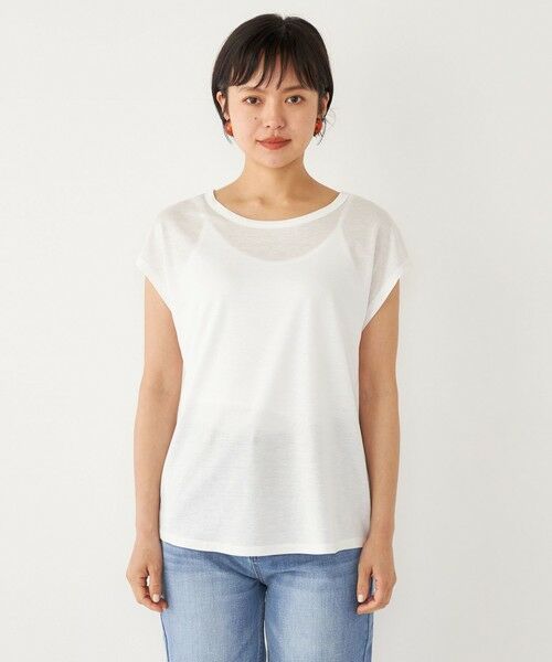 SHIPS for women / シップスウィメン Tシャツ | SHIPS Colors:〈洗濯機可能〉フレンチスリーブ TEE2 | 詳細3