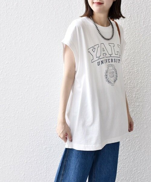 SHIPS for women / シップスウィメン Tシャツ | 81BRANCA:  カレッジ ノースリーブ TEE | 詳細8