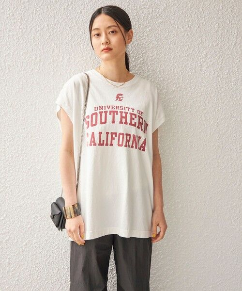 SHIPS for women / シップスウィメン Tシャツ | 81BRANCA:  カレッジ ノースリーブ TEE | 詳細20