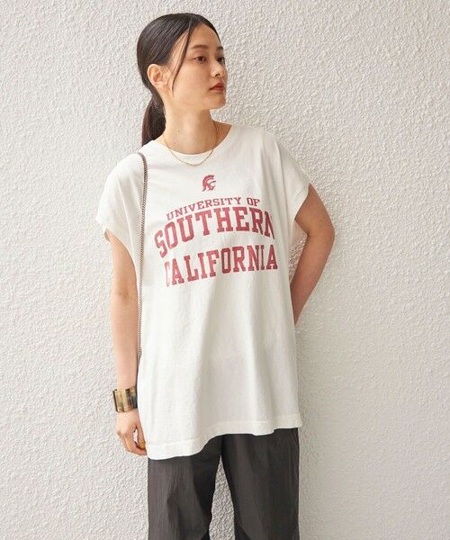 SHIPS for women / シップスウィメン Tシャツ | 81BRANCA:  カレッジ ノースリーブ TEE | 詳細21