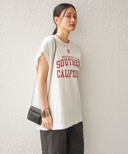 SHIPS for women / シップスウィメン Tシャツ | 81BRANCA:  カレッジ ノースリーブ TEE | 詳細22