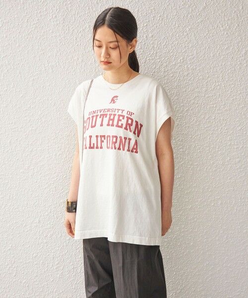 SHIPS for women / シップスウィメン Tシャツ | 81BRANCA:  カレッジ ノースリーブ TEE | 詳細26