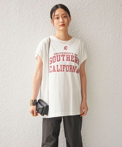 SHIPS for women / シップスウィメン Tシャツ | 81BRANCA:  カレッジ ノースリーブ TEE | 詳細27