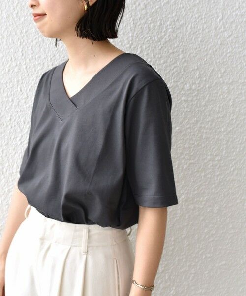 SHIPS / シップス Tシャツ | 【WEB限定】〈ネックが選べる2サイズ展開〉オーガニックコットン バリエーションネック TEE | 詳細23