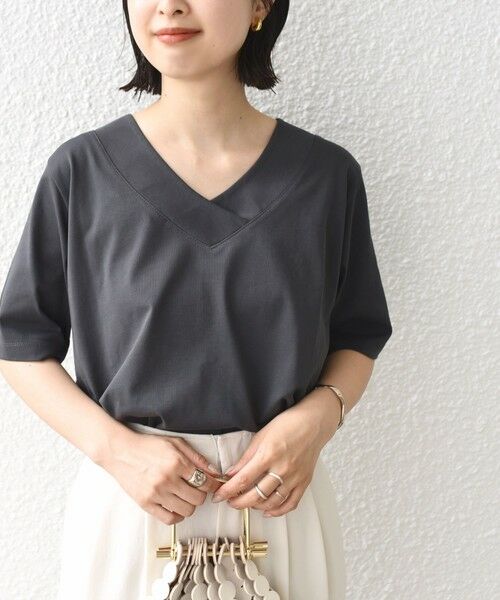 SHIPS / シップス Tシャツ | 《予約》【WEB限定】〈ネックが選べる2サイズ展開〉オーガニックコットン バリエーションネック TEE | 詳細27