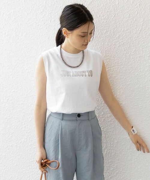 SHIPS for women / シップスウィメン Tシャツ | 81BRANCA:JUST ABOUT ノースリーブ TEE | 詳細4