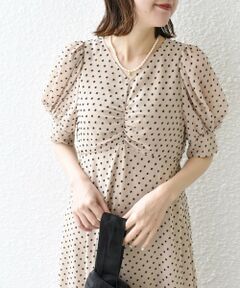 SHIPS / シップス ロング・マキシ丈ワンピース | * 〈手洗い可能〉ドット ジャカード シアー ワンピース◇