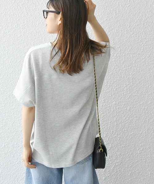 WEB限定】SHIPS any:〈洗濯機可能〉ワッフル ワイド TEE （T