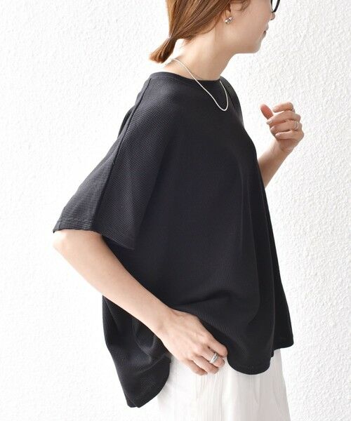 一部追加予約》SHIPS any:〈洗濯機可能〉ワッフル ワイド TEE