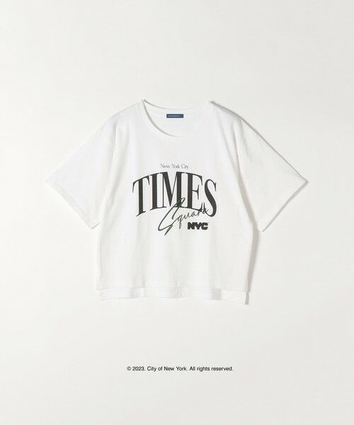 SHIPS for women / シップスウィメン Tシャツ | 【SHIPS any別注】GOOD ROCK SPEED:〈洗濯機可能〉NYC プリント ロゴ ショート TEE | 詳細1