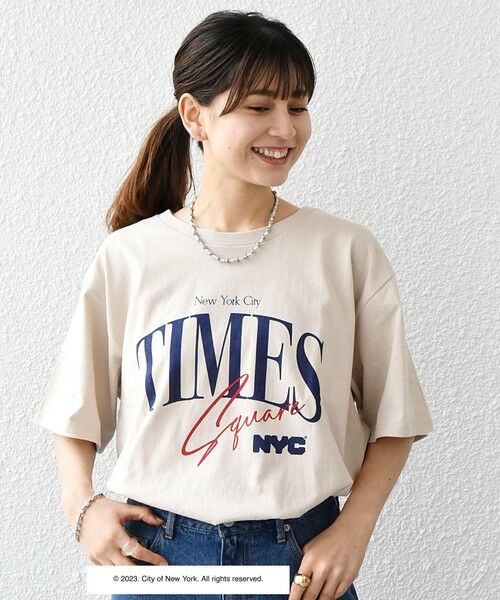 SHIPS for women / シップスウィメン Tシャツ | 【SHIPS any別注】GOOD ROCK SPEED:〈洗濯機可能〉NYC プリント ロゴ ショート TEE | 詳細16