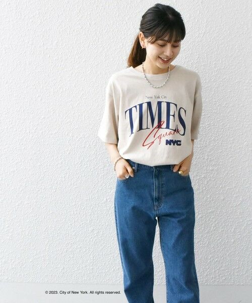 SHIPS for women / シップスウィメン Tシャツ | 【SHIPS any別注】GOOD ROCK SPEED:〈洗濯機可能〉NYC プリント ロゴ ショート TEE | 詳細23