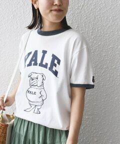 * カレッジ ロゴ リンガー ショート スリーブ TEE◇