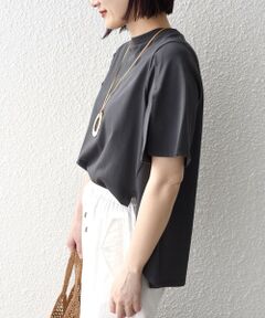 * オーガニックコットン スリット スリーブ フレア TEE ◇