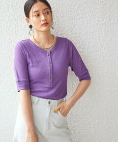 SHIPS / シップス Tシャツ | PLA シアー ワッフル ヘンリーネック プルオーバー◇