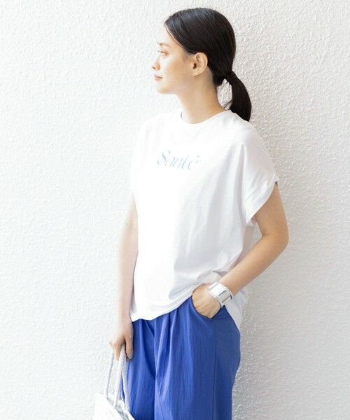 SHIPS for women / シップスウィメン Tシャツ | ローズ ぺトール ロゴ プリント TEE 2◇ | 詳細29