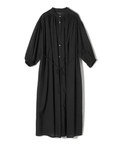 SHIPS / シップス ロング・マキシ丈ワンピース | SHIPS Primary Navy Label:〈手洗い可能〉コットンボイル ギャザー 羽織 ワンピース