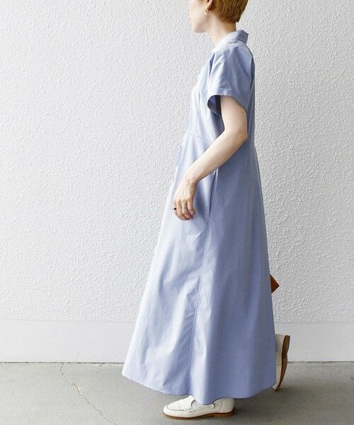 SHIPS any:〈洗濯機可能〉フラットカラー Vネック フレア