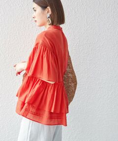 SHIPS / シップス シャツ・ブラウス | 〈手洗い可能〉 綿 楊柳 レース ブラウス