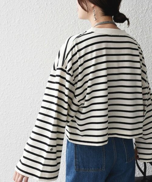 SHIPS for women / シップスウィメン Tシャツ | * 〈サイズが選べる〉2WAY ワイド スリーブ ボーダー プルオーバー◇ | 詳細6